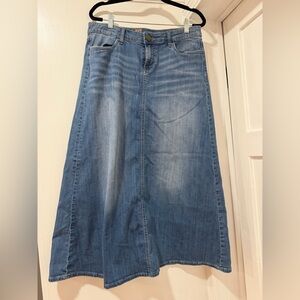 Kut from the Kloth Blue Denim Skirt